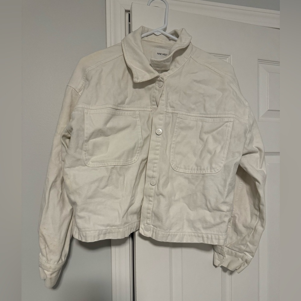 Nine West White Jean Jacket